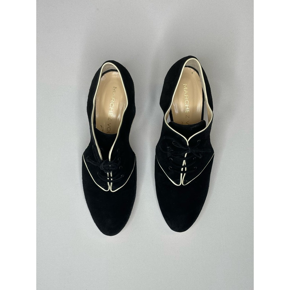Marchez Vous Black Suede Bootie Size 8
